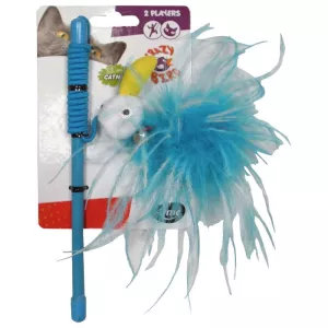 Jouet chat canne à pêche plumes Crazy Bips - AIMÉ