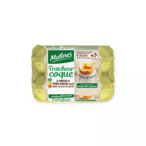 Œufs Fraîcheur Coque X6 - Matines
