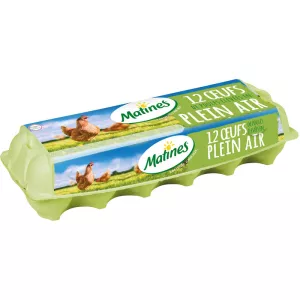 Oeufs de poules élevées en plein air x12 - MATINES