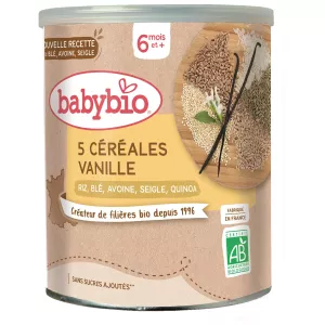 Céréales bébé dès 6 mois, vanille 220g - BABYBIO