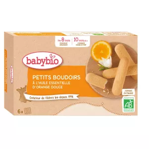 Biscuits bébé dès 8 mois boudoirs à l'orange 120g - BABYBIO