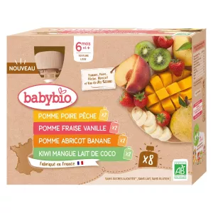 Gourde multi fruits Bio 8x90g - BABYBIO