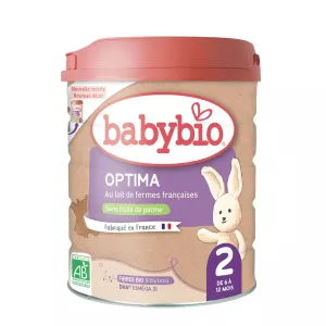 Lait bébé en Poudre 2ème âge optima 800g - BABYBIO
