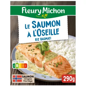 Plat Cuisiné Saumon à L'oseille Riz Basmati 290g - Fleury Michon