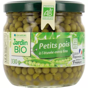 Petit pois extra fin BIO 330g - JARDIN BIO