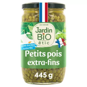 Petits Pois Extra Fins 660g- JARDIN BIO