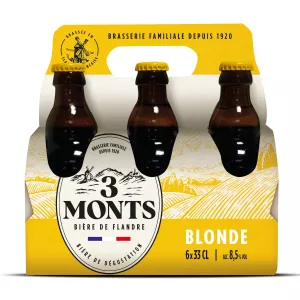 フランダース産ブロンドビール 6x33cl - 3 MONTS