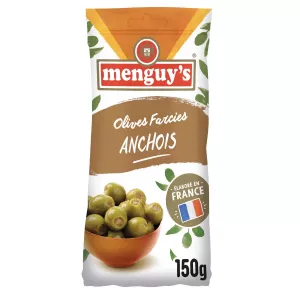 Olives Vertes à La Farce D'anchois 150g - Menguy's