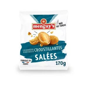 Cacahuètes enrobées croustillantes salées 170g - MENGUY'S