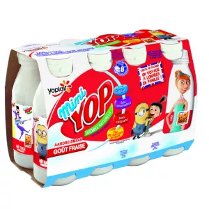 Yaourt à boire Mini Yop Fraise 8x100g - YOPLAIT