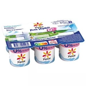 Fromage Blanc Petit-Suisse Nature 0% MG 6x60g - YOPLAIT