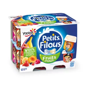 Yaourt Petits Filous aux Fruits mixés 12 pots - YOPLAIT