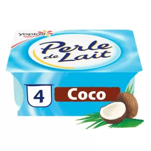 Yaourt brassé coco PERLE DE LAIT 4x125g - YOPLAIT