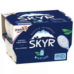 Yaourts Skyr nature 0%  8x100G - YOPLAIT