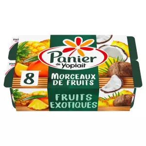 Yaourt aux fruits exotiques coco mangue ananas 8x125g - PANIER DE YOPLAIT