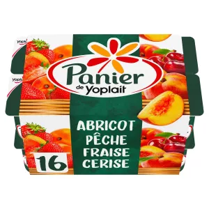 Yaourt aux fruits abricot pêche fraise framboise - PANIER DE YOPLAIT