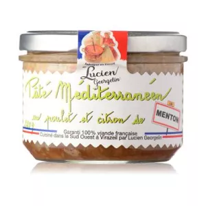 Mediterranean Paté Pamoja na Kuku na Ndimu Kutoka Menton 220g - LUCIEN GEORGELIN