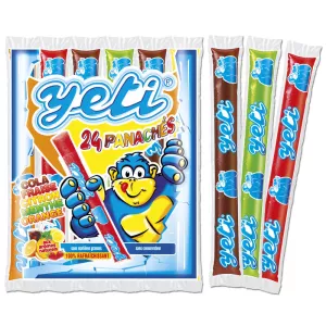 أصابع مثلجات مائية متنوعة بالكولا والفراولة والليمون والنعناع والبرتقال x24 - YETI