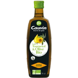 Huile Tournesol & Olive Bio 75cl - CAUVIN