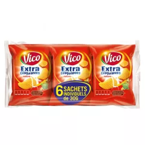 Chips Extra Craquantes Nature, 6x30g - VICO