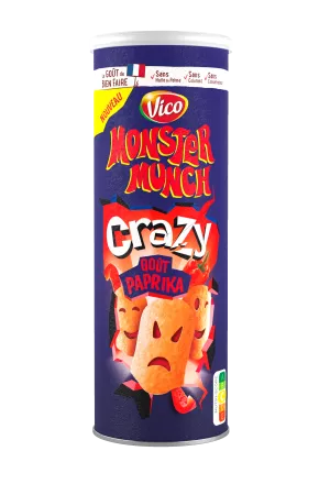 मॉन्स्टर मंच क्रेज़ी चिप्स टाइल्स, पैपरिका फ्लेवर, 150 ग्राम - MONSTER MUNCH