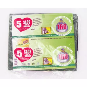 Rouleau 5 sacs poubelle 160L