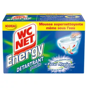 Poudre nettoyante détartrante Energy Active, 6 × 60 g - WC NET