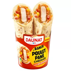 Wrap Le Ranch Poulet Pané Cheddar Sauce Big Burger 180g - Daunat