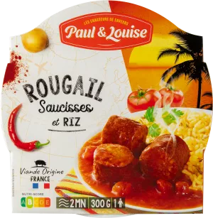 Rougail Salsicce e Riso, 300g - PAUL & LOUISE