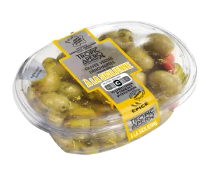 Olives Vertes à la Sicilienne Dénoyautées 220g - TROPIC APERO