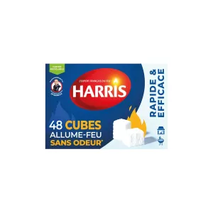 Allume-Feu Cubes Sans Odeur x48 - HARRIS