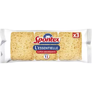 Eponge Super Absorbante L'essentielle X3 - Spontex