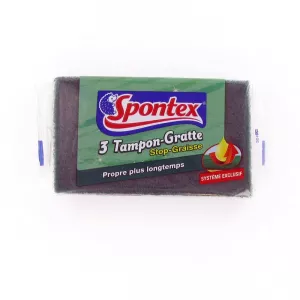 إيقاف وسادة كشط الشحوم × 3 - SPONTEX