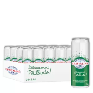 Eau De Source Pétillante 33cl X24 - CRISTALINE