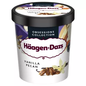Crème glacée vanille & noix de pécan Obsessions Collection en pot 400 g - HÄAGEN-DAZS