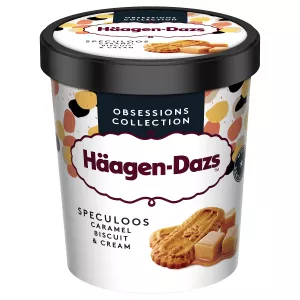 آيس كريم سبيكولوس وبسكويت بالكراميل وكريمة Obsessions Collection في علبة 400 g - HÄAGEN-DAZS