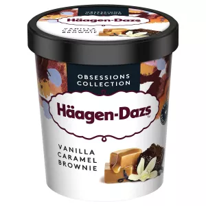 آيس كريم بالفانيلا والكراميل والبراوني Obsessions Collection في علبة 413 g - HÄAGEN-DAZS