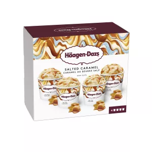 Mini-Eisbecher Karamell mit gesalzener Butter x4 - HÄAGEN-DAZS