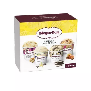 Eis-Minibecher Sortiment Vanilla Collection x4 95 ml - HÄAGEN-DAZS