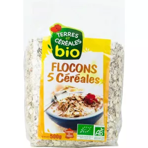 Flocons 5 céréales BIO 500g - TERRES ET CÉRÉALES