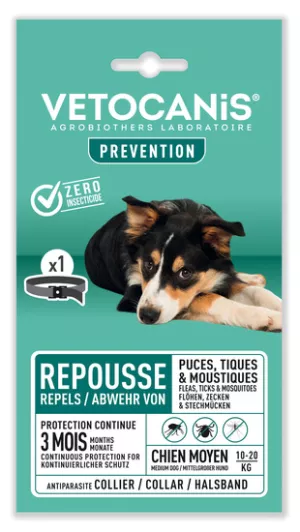 Collier pour chien moyen insectifuge - VETOCANIS