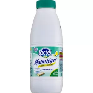 Lait écrémé sans lactose UHT Matin léger 6x1L - LACTEL