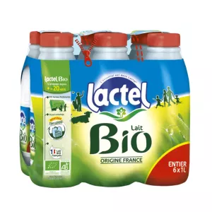 Leche entera ecológica 6x1L - LACTEL