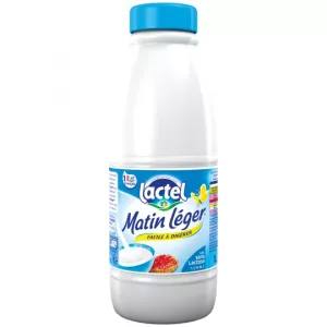 Lait demi-écrémé sans lactose 12% matière grasse Matin léger 6x1L - LACTEL