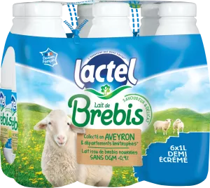 Lait de brebis demi-écrémé 6x1L - LACTEL