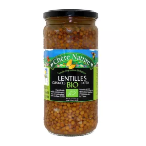 Lentilles cuisinées Bio Bocal 72cl - Chère Nature