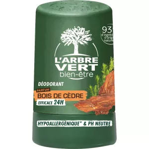 Déodorant Bille hypoallergénique bois de cèdre anti traces efficacité 24H - L'ARBRE VERT