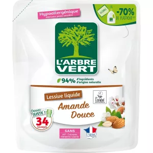 Lessive Liquide Recharge Amande Douce 1,5L - L'ARBRE VERT