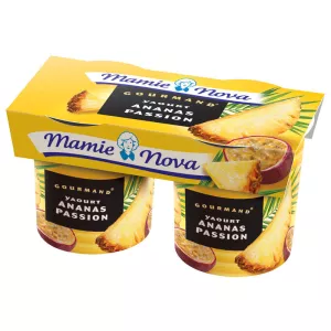 Yaourt aux fruits gourmand ananas passion 2x150g - MAMIE NOVA