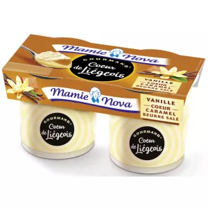 Liegeois Vanille Coeur Caramel 2x - MAMIE NOVA